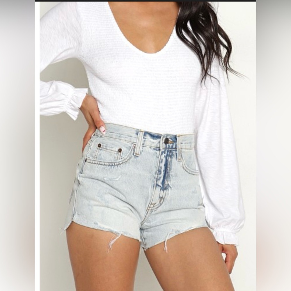Pistola Kylee Relaxed High Rise Cuffed Jean Short St Tropez - Picture 3 of 11